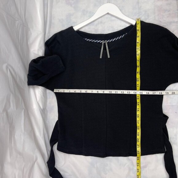 Anthropologie Black Metier Structured Thermal Long Sleeve Top Size Medium - Picture 11 of 11